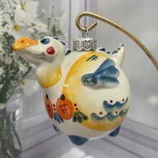 Ёлочная игрушка Дракон Вода (авторская роспись)