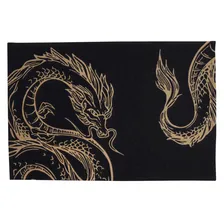 Полотенце кухонное, 40х60 см, хлопок, черное, Дракон, Dragon dayron
