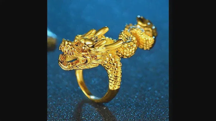 Goldenworld Дракон Кольца - Ювелирные изделия с AliExpress